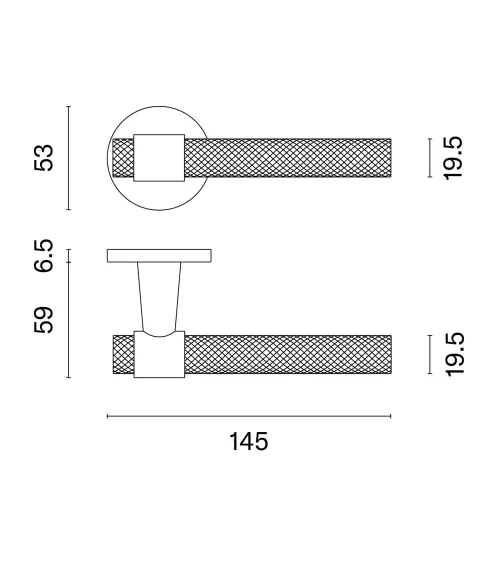 Contemporary style door handle GOYA design handle