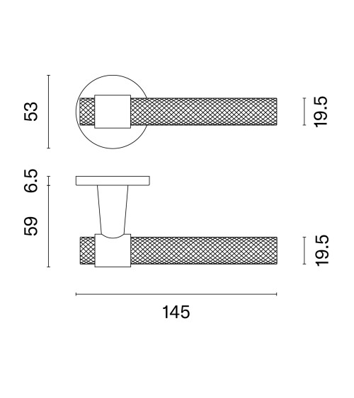 GOYA titanium door handle design handle