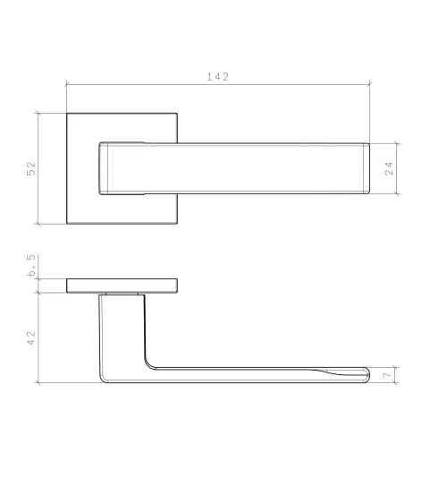 Light brown HIRA door handle design handle