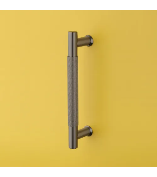 Single textured pull handle for door 1770 anthracite finish design handle