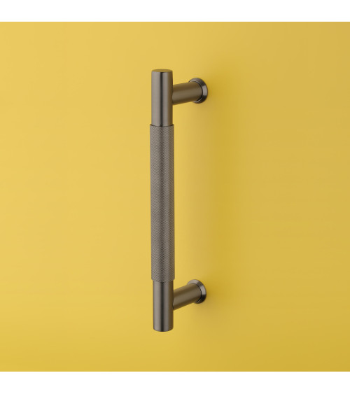 Single textured pull handle for door 1770 anthracite finish design handle