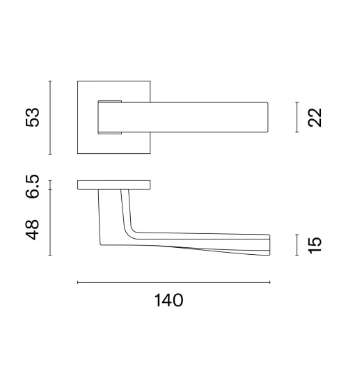 Light brown LIMA door handle design handle