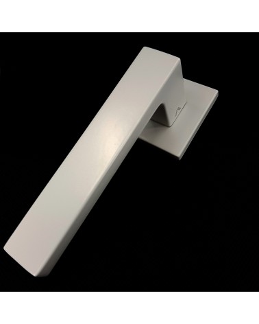 WARNA white door handle designer handle angled view