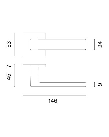 MIIA door handles with dimensions