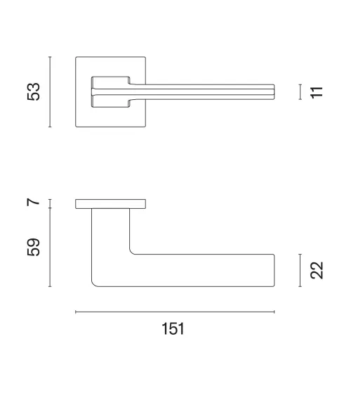 Matt gold OMA door handle designer handle