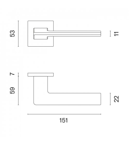 Matt gold OMA door handle designer handle