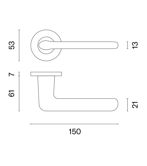 UTA nickel door handle design handle