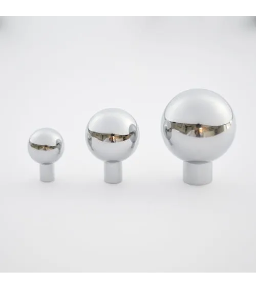 Ball furniture knob in nickel brass