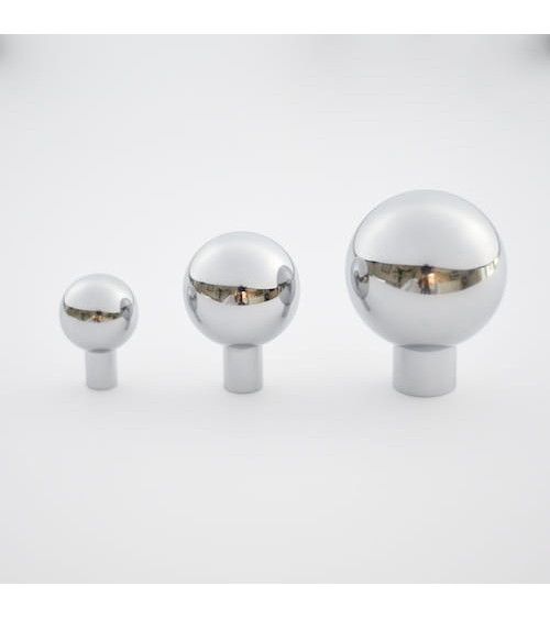 Ball furniture knob in nickel brass