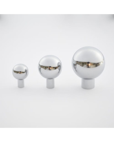 Ball furniture knob in nickel brass