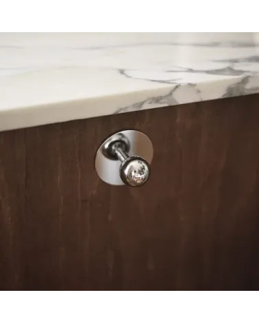 Ball furniture knob in nickel brass