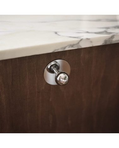 Ball furniture knob in nickel brass