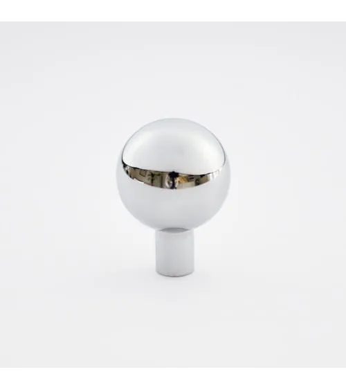 Ball furniture knob in nickel brass