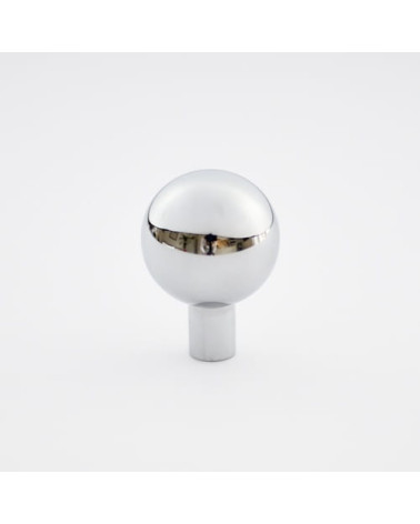 Ball furniture knob in nickel brass