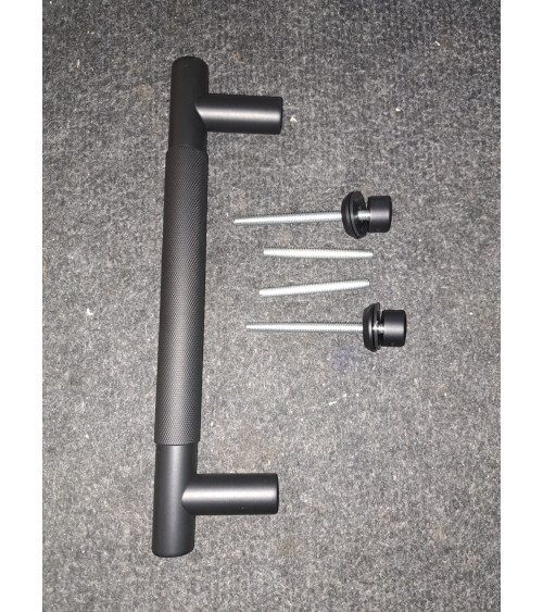 Single textured pull handle for door 1770 anthracite finish design handle