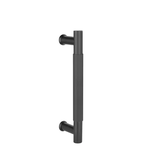 Textured single pull handle for door 1770 matt black finish designer handle