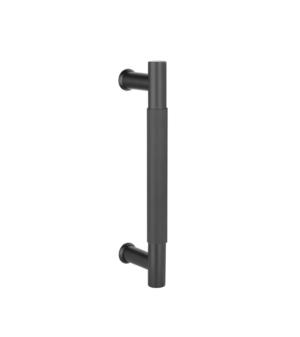 Textured single pull handle for door 1770 matt black finish designer handle