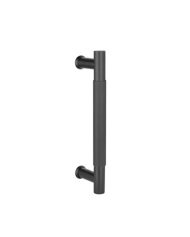 Textured single pull handle for door 1770 matt black finish designer handle