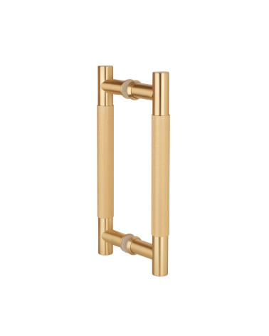 Textured double pull handle for door 1770 matt gold finish designer handle