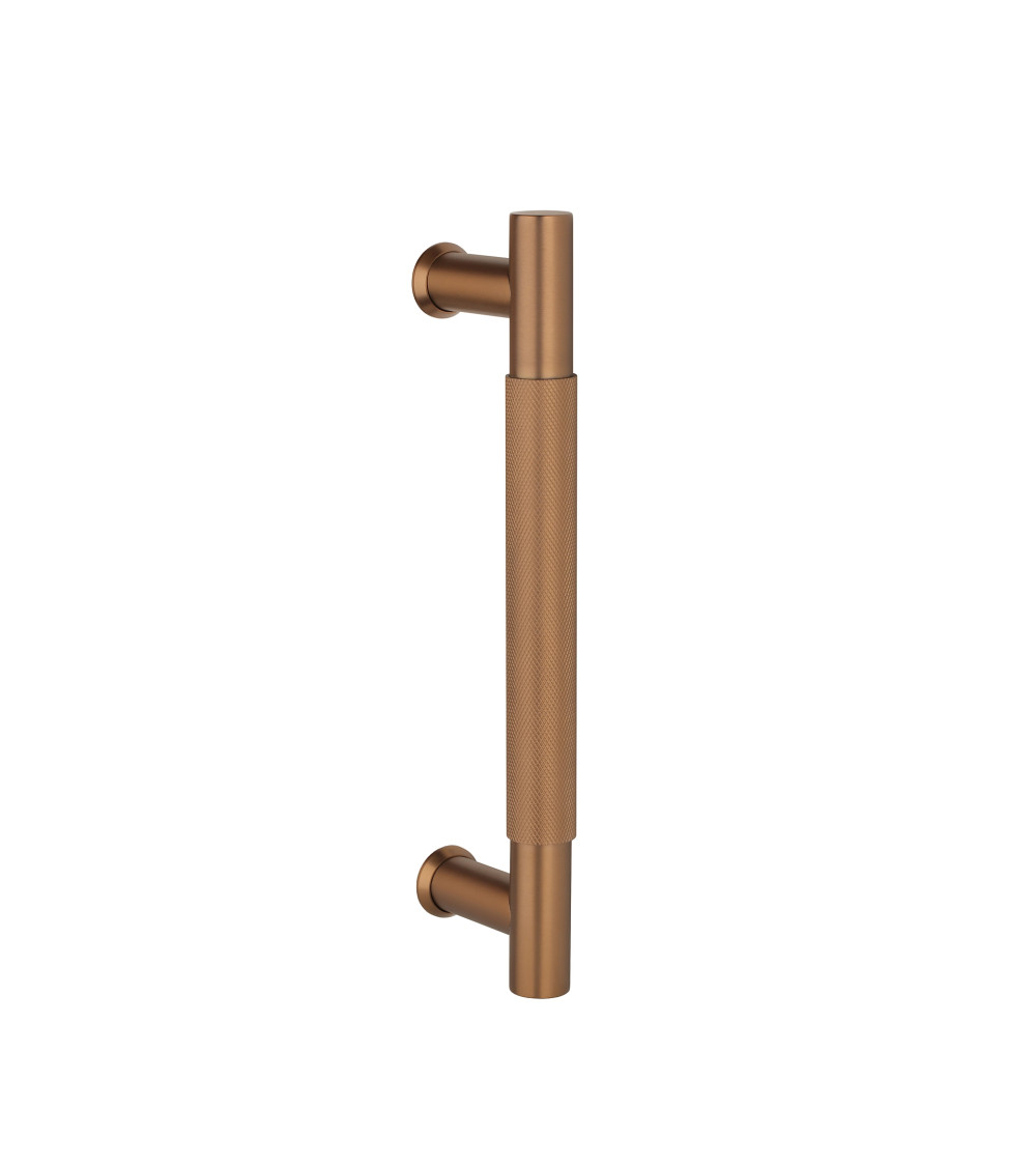 Textured single pull handle for door 1770 copper finish designer handle