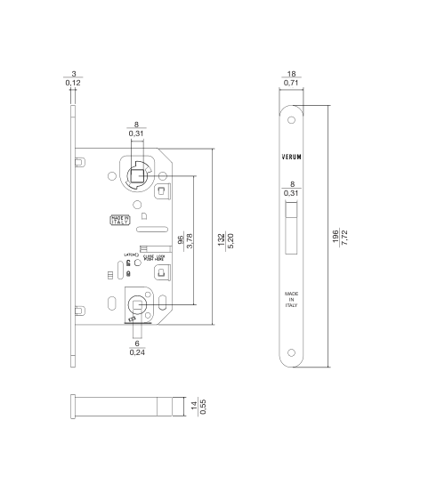 VERUM magnetic bedroom key lock