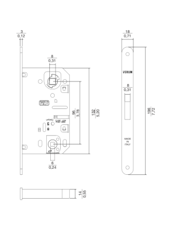 VERUM magnetic WC lock