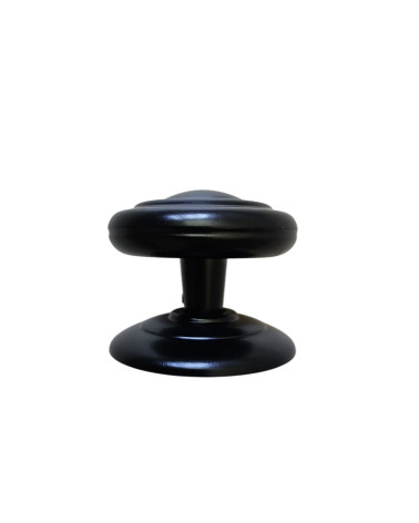 Lyonnais pull door knob black finish side view