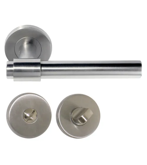 IRATY door handle matt brushed stainless steel, Grade 3 heavy-duty use