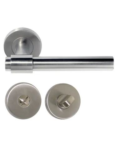 IRATY door handle matt brushed stainless steel, Grade 3 heavy-duty use