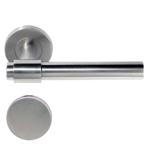 IRATY door handle matt brushed stainless steel, Grade 3 heavy-duty use