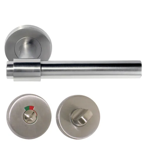 IRATY door handle matt brushed stainless steel, Grade 3 heavy-duty use