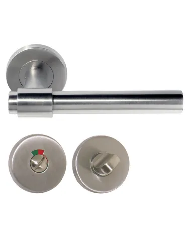 IRATY door handle matt brushed stainless steel, Grade 3 heavy-duty use