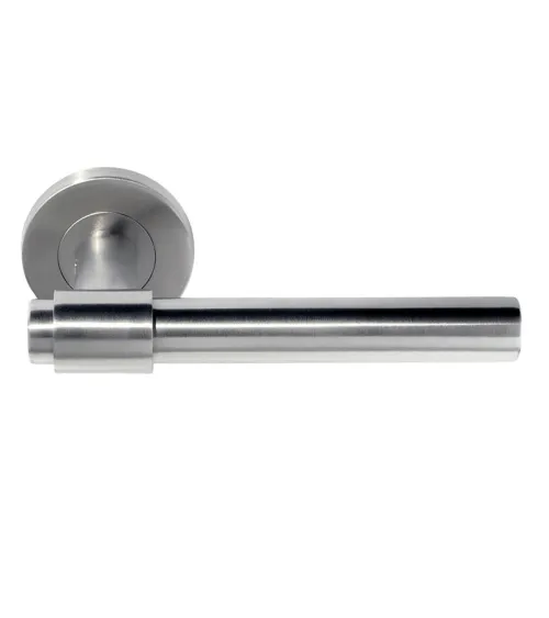 IRATY door handle matt brushed stainless steel, Grade 3 heavy-duty use