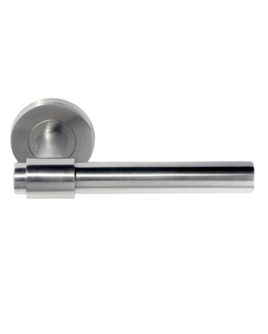 IRATY door handle matt brushed stainless steel, Grade 3 heavy-duty use