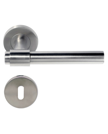IRATY door handle brushed matt stainless steel, Grade 3 heavy duty