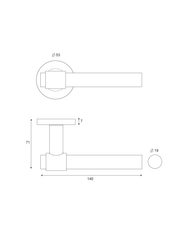 IRATY door handle brushed matt stainless steel, Grade 3 heavy duty
