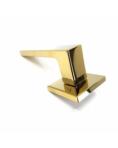 WARNA polished gold door handle designer handle close-up view
