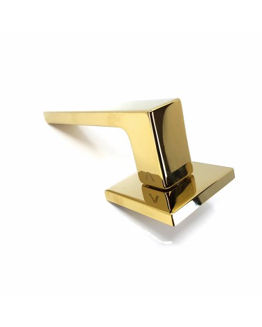 WARNA polished gold door handle designer handle close-up view