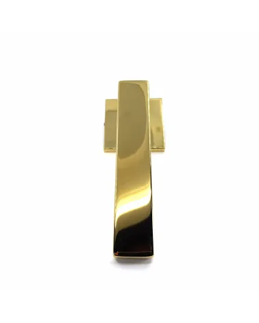 WARNA polished gold door handle designer handle back view