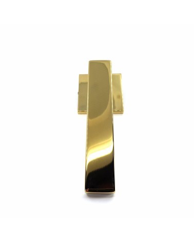 WARNA polished gold door handle designer handle back view