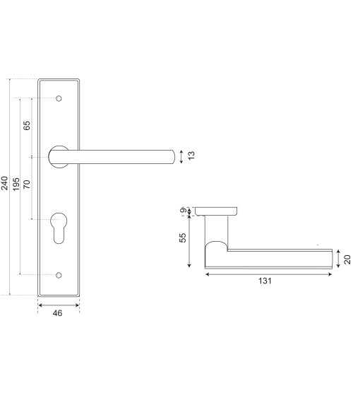 New Pyla Prestige handle plate cylinder