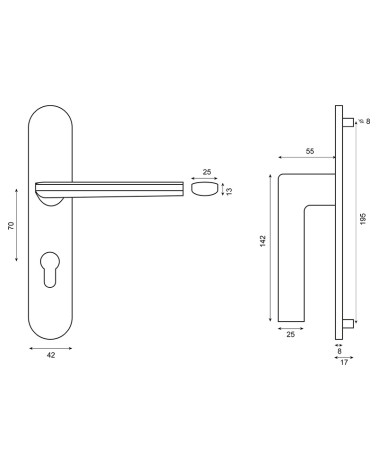 Drawing Helm NS Door Handle