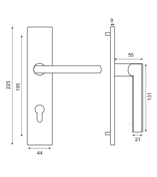 New Pyla rectangular plate latch