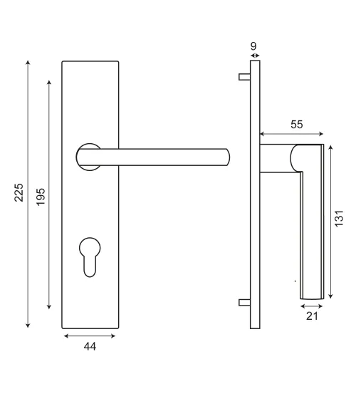 New Pyla rectangular plate latch