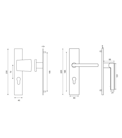 New Pyla/Thor entrance set rectangular plate cylinder