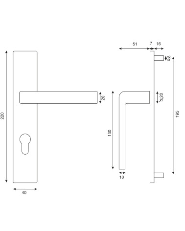 Drawing Soho Handle Black Plate