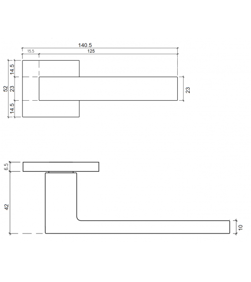 WARNA black door handle designer handle
