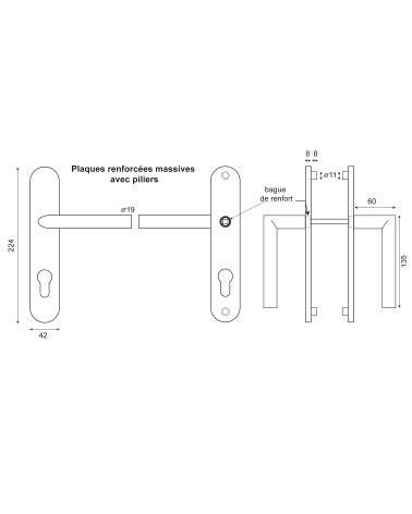 Drawing Altesse Handle Robusto Plate