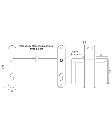 Drawing Altesse Handle Robusto Plate