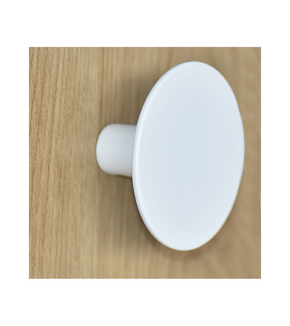 Thin Disc Wall Hook White D.80